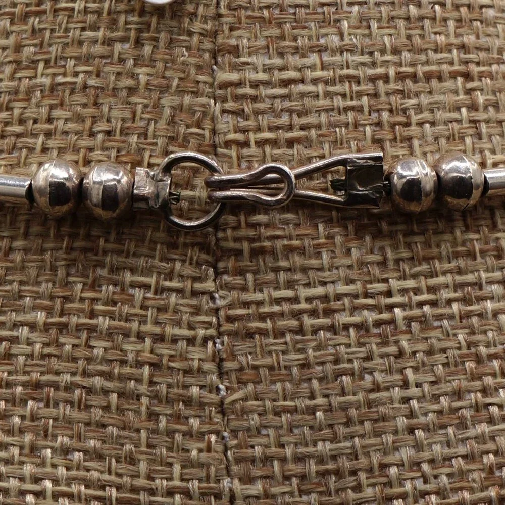 Vintage Native American Modernist Silver Bib Necklace Carlos Diaz Style 17" - Picture 10 of 13